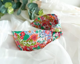 Knot Headband | Liberty London Margaret Annie K Red Print, Womens Hair Accessory