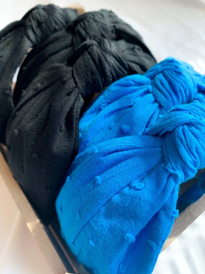 Black Headband Knot Headband Ladies Hairband Plain Black Etsy