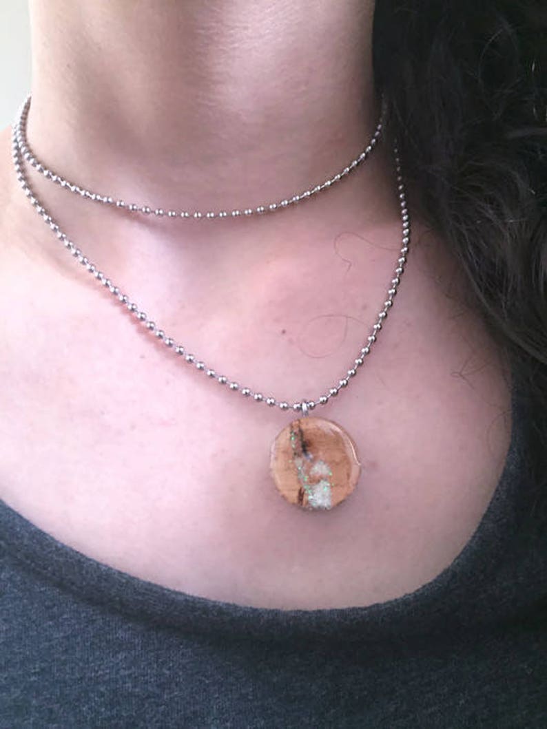 Wine Cork Choker Geode Inspired Charm Necklace