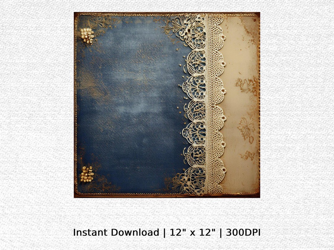 Vintage Denim Junk Journal Digital Collage Kit Scrapbook Paper Instant ...