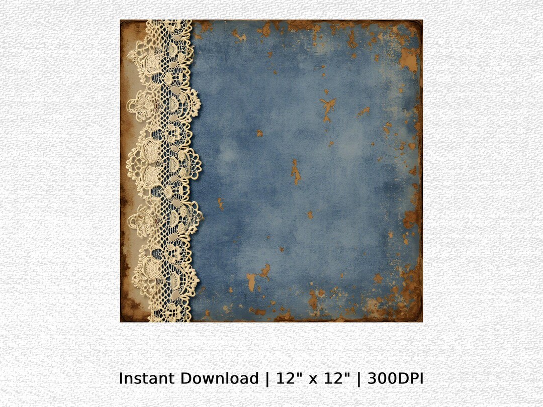 Vintage Denim Junk Journal Digital Collage Kit Scrapbook Paper Instant ...