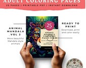 Adult Coloring Pages - Mandala Therapy - Stress Relief - Printable Art for Mindfulness - Inspired Designs - Animals Volume 2