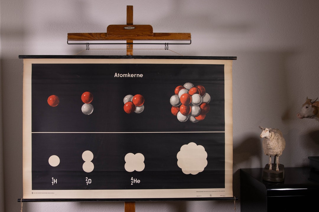 Pull Chart Vintage Pull Down Chart Atomic Nuclear School Chart Lithograph - Etsy