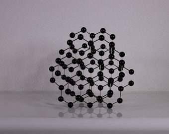 Vintage molecular atomic structure  model of Graphite