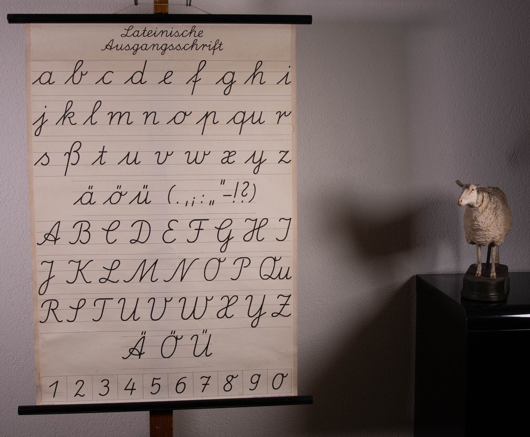 Vintage Pull Down Chart Alphabet School Chart - Etsy