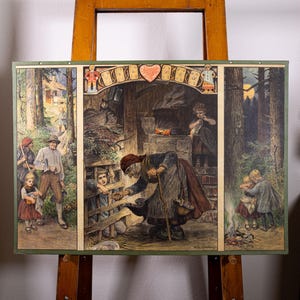 Vintage school Chart Fairy tale Hansel and Gretel