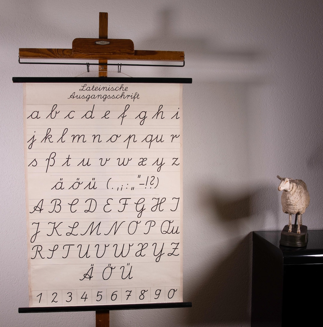 Vintage Pull Down Chart Alphabet School Chart - Etsy