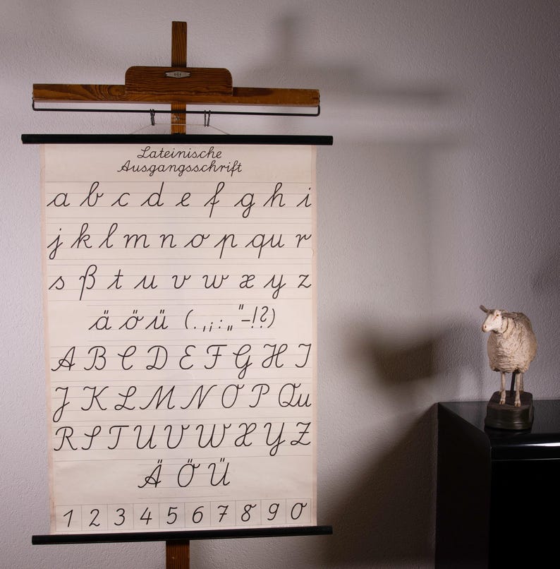 Vintage Pull Down Chart Alphabet School Chart - Etsy