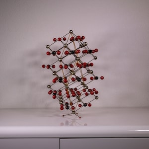 Vintage molecular atomic structure model of Calsite