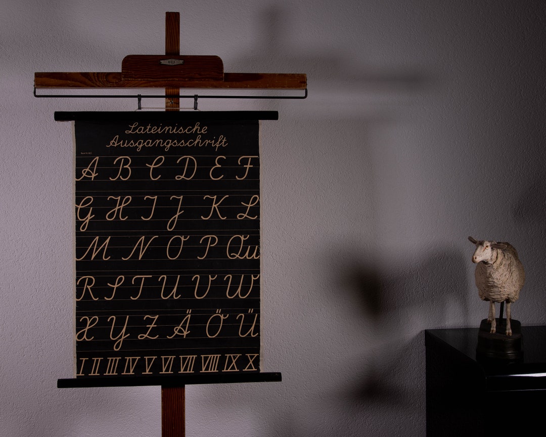 Vintage Pull Down Chart Alphabet School Chart - Etsy