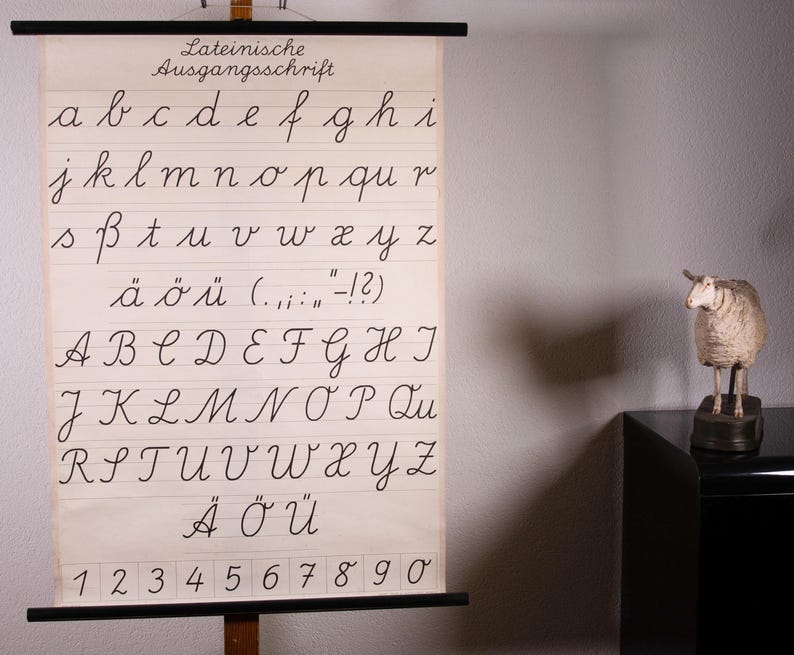 Vintage Pull Down Chart Alphabet School Chart - Etsy