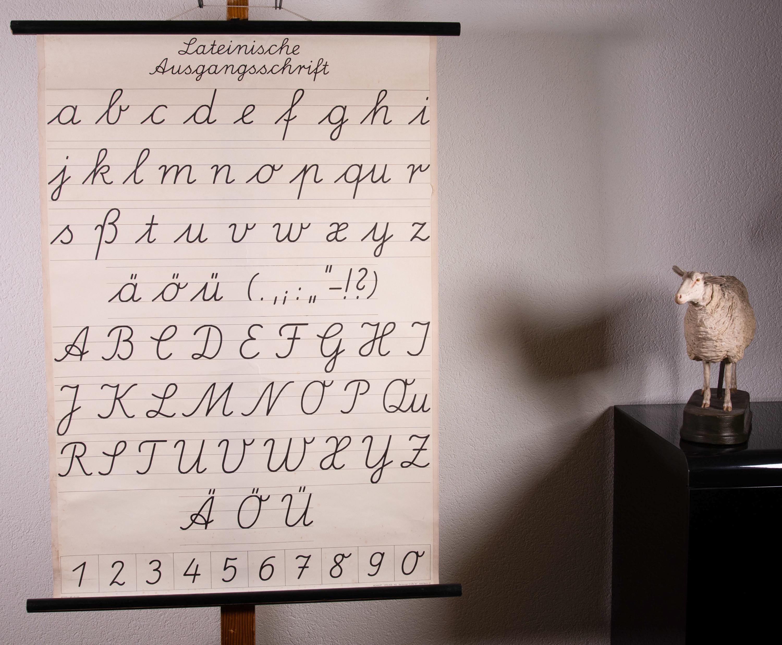 Vintage Pull Down Chart Alphabet School Chart - Etsy