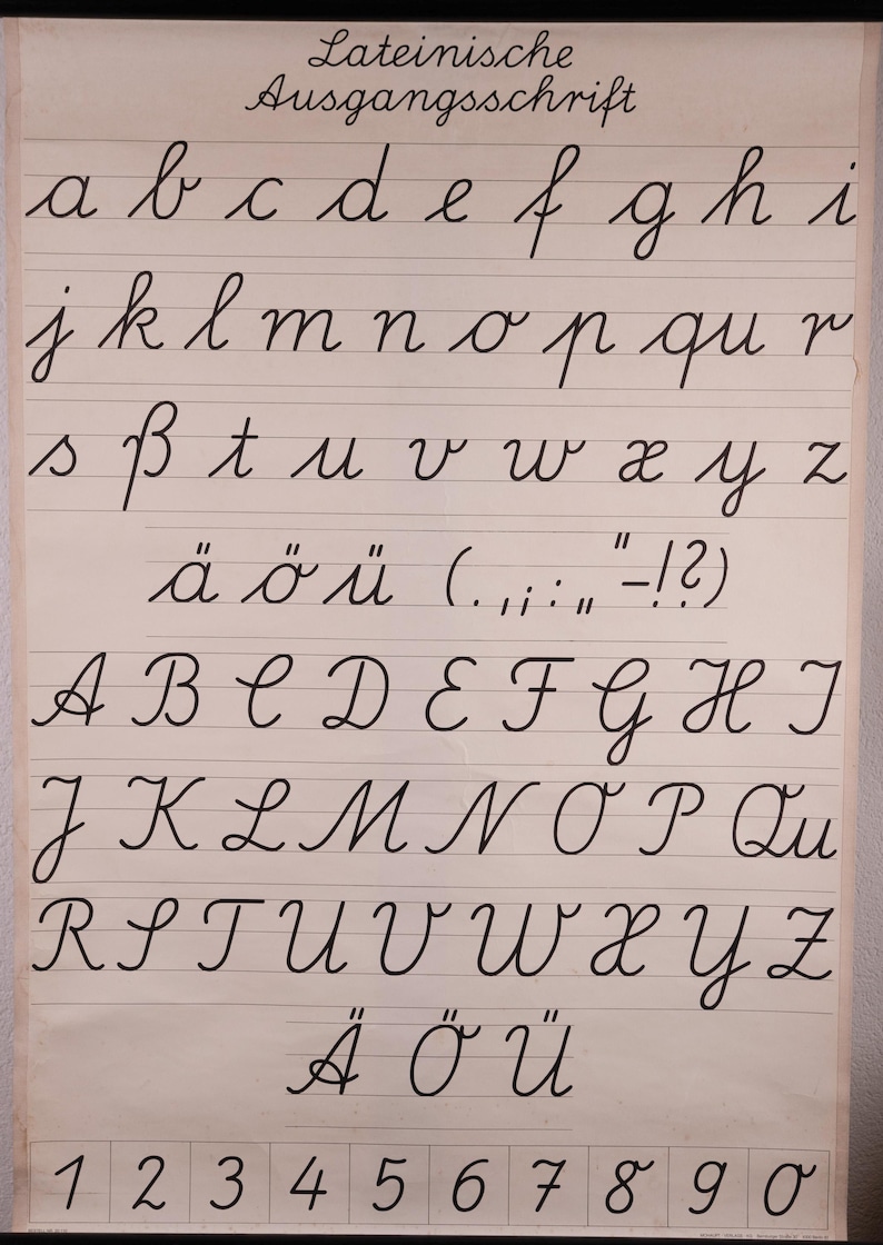 Vintage Pull Down Chart Alphabet School Chart - Etsy
