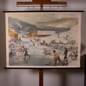 4 Vintage  Pull Down Charts    4 Seasons  School Charts Nils Apslund