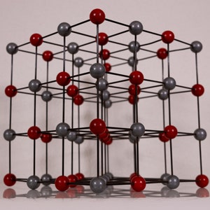 Vintage molecular atomic structure model of Sodium Chloride