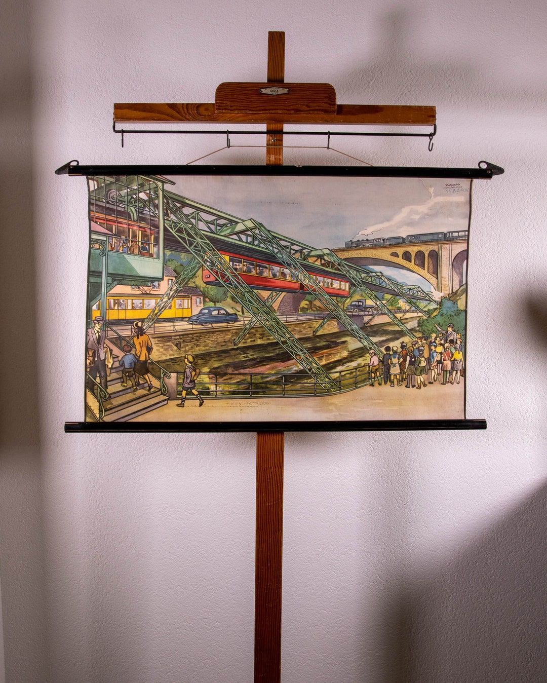 Vintage Pull Down Chart Monorail Train School Chart - Etsy