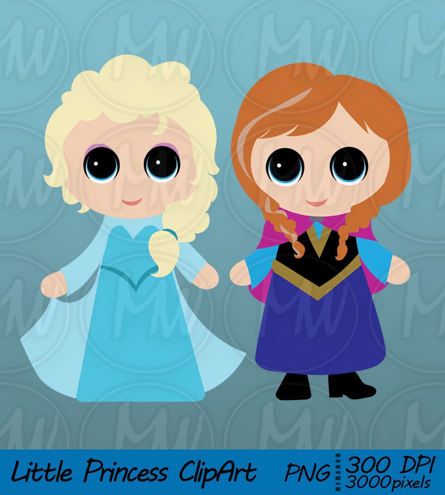 Princess Clipart Digital Princess Clipart Cute Clip Art Etsy