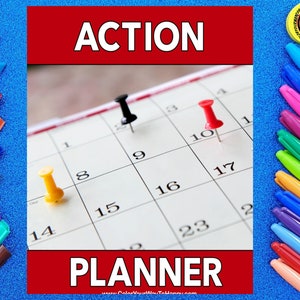 Action Planner Get Organized for Back-to-School with your own personal Daily, Weekly or Monthly Planner image 1