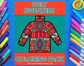 Ugliest Christmas Sweater Coloring Book