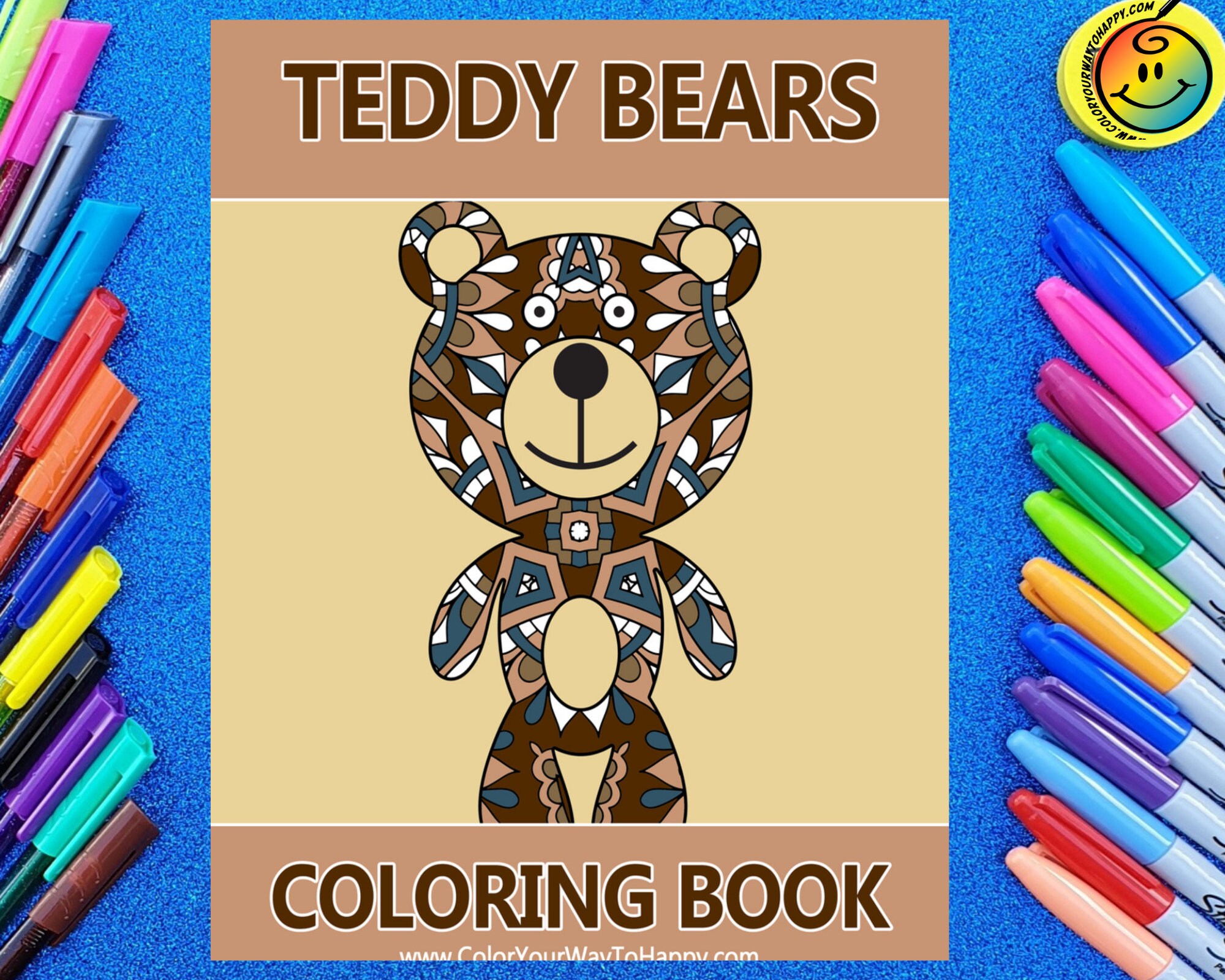 Teddy Bear Coloring Book Cute Teddy Bear Pics Printable Coloring Book - Etsy