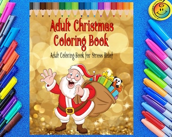 Adult Christmas Coloring Book for Stress Relief