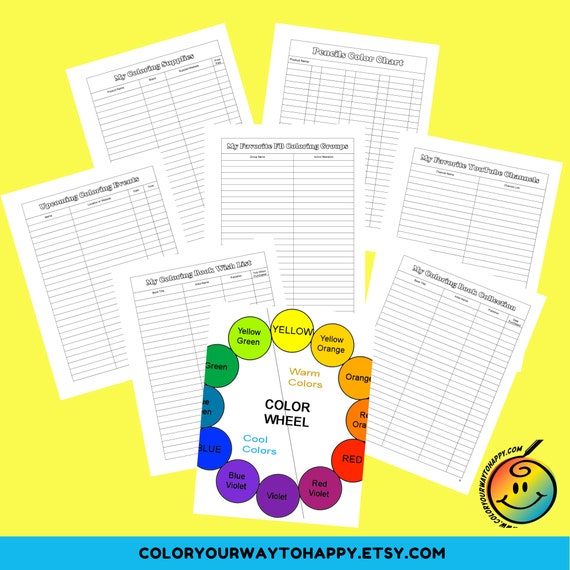 My Coloring Organizer Printable Adult Coloring Book Organizer and Planner 