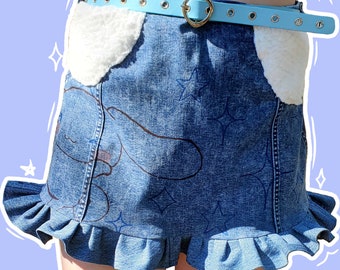 Cloud Pocket Upcycled Ruffle Skirt