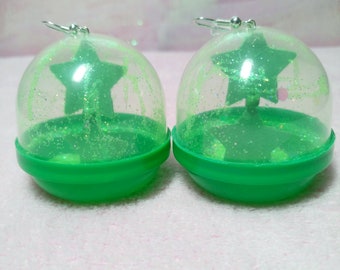 Green Machine Star Capsule Earrings