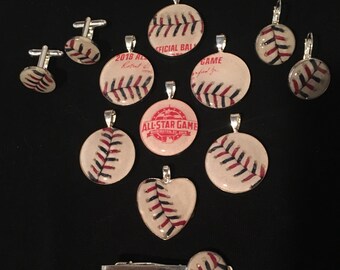 2018 All Star game baseball Jewelry Pendants Cufflinks Earrings Tie Clips Heart Pendant Rawlings Washington