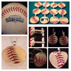 Boston Red Sox baseball game used jewelry pendant earrings cufflinks heart 2012 100 years @ Fenway Park MLB David Ortiz