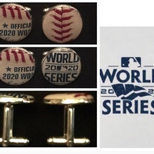 Phillies vs Astros 2022 World Series rawlings game baseball cufflinks image 4