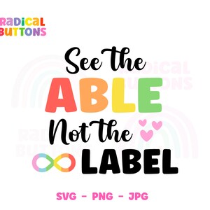 Neurodiversity SVG PNG JPG, Mental health Svg, Autism Svg, Autistic Svg, See the able Svg, Neurodivergent, Svg Files, Digital Download