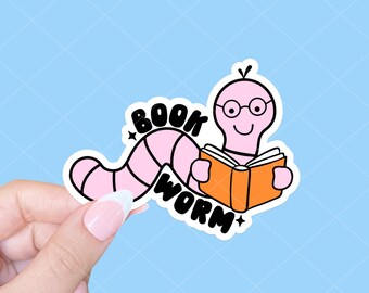 Book worm Sticker, Reading Sticker, Book Club Sticker, Bookish sticker, Sticker for readers, Book Sticker, Smut Sticker, Book lover sticker