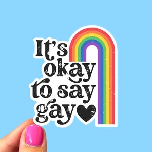 Het is prima om homosticker, Pride-sticker, LGBTQ-sticker, Laptopsticker, Homorechten, Sticker voor sociale rechtvaardigheid, Sticker voor mensenrechten te zeggen