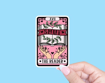 Tarot card the smut reader sticker, Book sticker, Smut sticker, Kindle sticker, Bookish sticker, Reader sticker, Romance reader, Smutty