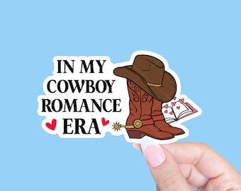 Sticker cowboy romance, sticker tropes de livre, sticker tablette, sticker livre, sticker livresques, sticker livre romance, sticker charbon