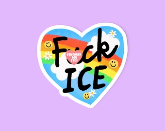 Fuck ICE sticker, Anti ICE sticker, Anarchist sticker, Abolish Ice sticker, ACAB sticker, Social justice sticker, Laptop sticker