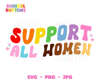 Feminista SVG PNG JPG, Feminismo interseccional Svg, Apoyar a todas las mujeres Svg, Justicia social Svg Png, Igualdad de género Svg, Derechos de las mujeres Svg