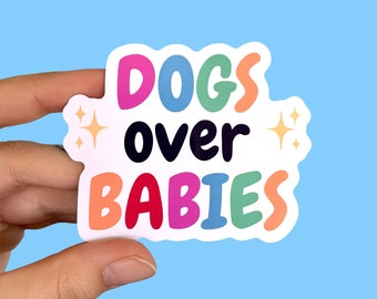 Perros sobre bebés / Regalos para amantes de los perros / Pegatinas para amantes de las mascotas / Pegatina para computadora portátil / Pegatina para teléfono