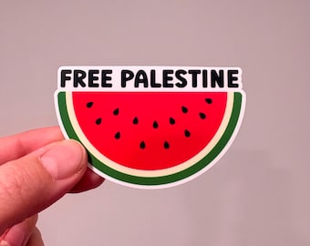 Free Palestine bumper sticker, Social justice sticker, Waterproof bumper sticker, Car sticker, Vinyl sticker, Waterproof sticker