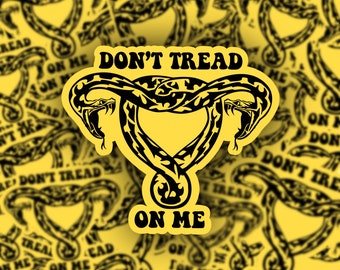 Don’t tread on me uterus sticker | Pro-choice sticker | Roe v Wade sticker | Laptop sticker | Reproductive rights sticker | Feminist sticker