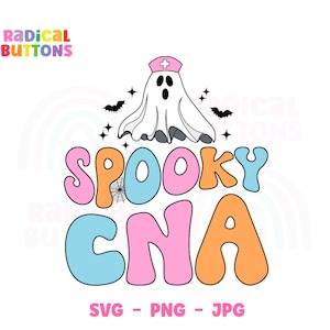 Spooky nurse SVG PNG, Spooky CNA, Halloween nurse Svg, Nurse Svg, Registered Nurse Svg,  Nursing Svg, Free commercial use
