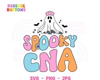 Spooky nurse SVG PNG, Spooky CNA, Halloween nurse Svg, Nurse Svg, Registered Nurse Svg,  Nursing Svg, Free commercial use