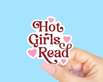 Hot people read sticker, Bookish sticker