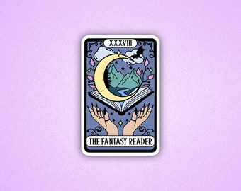 Tarot the fantasy reader, Bookish sticker, Fantasy reader  sticker, Tarot sticker, Bookish sticker, Reader sticker, Sticker for Kindle