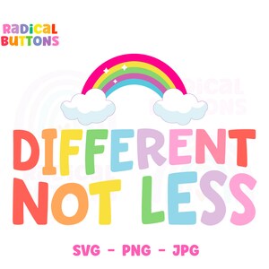Verschiedene nicht weniger SVG PNG JPG, Neurodiversity Svg, Autism Svg, Neurodivergent, Therapeut Svg Dateien, Autistic Png Dateien, Digitaler Download