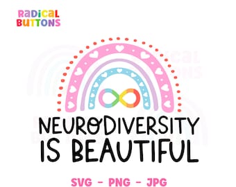 Neurodiversity SVG PNG JPG, Autism Svg, Autistic Svg, Neurodivergent, Svg Files, Png Files, Digital Download, Free Commercial Use