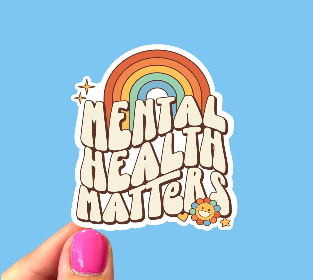 Mental Health Matters Sticker, Mental Health Awareness, Laptop Sticker ...