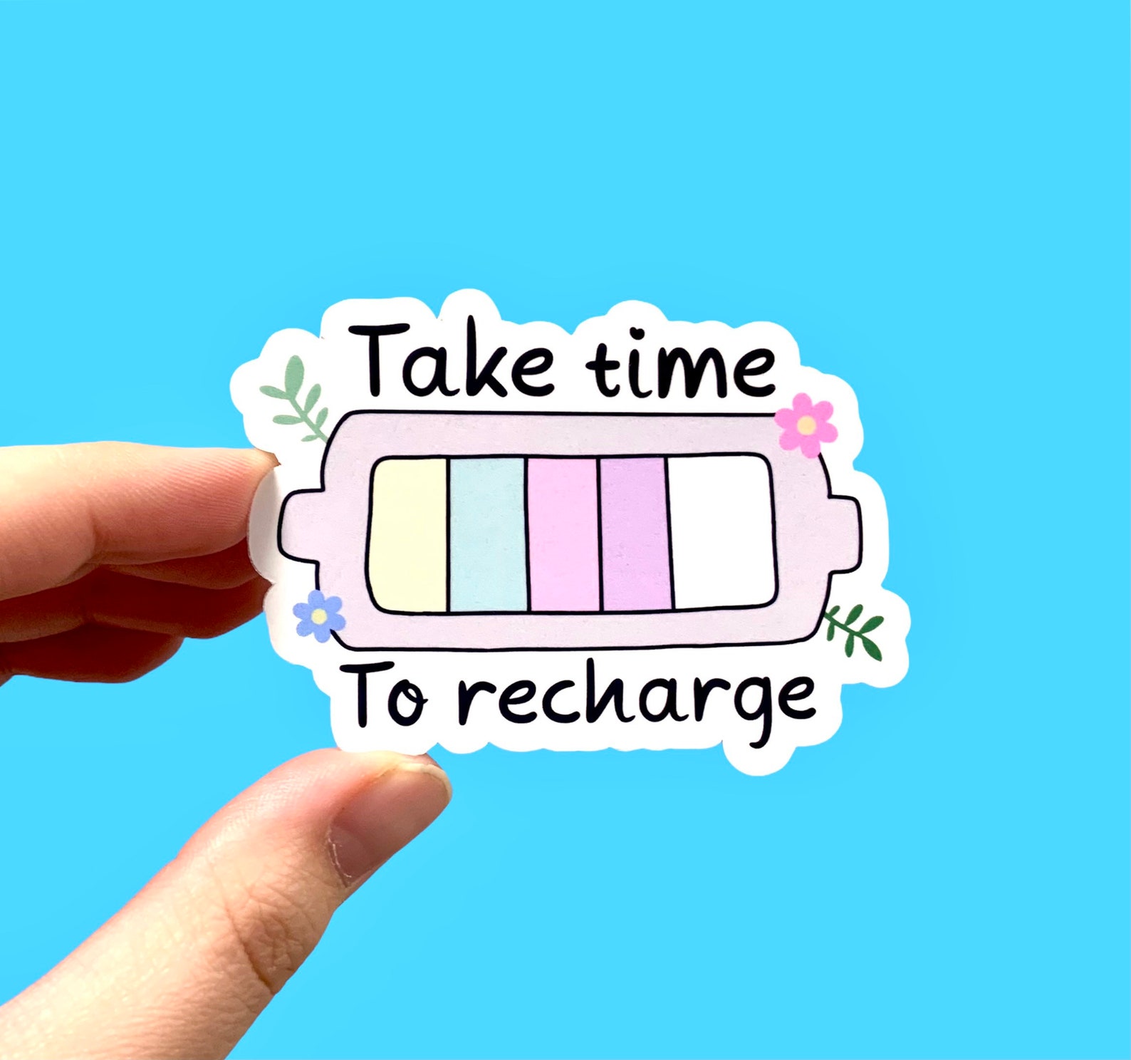 Take Time to Recharge Sticker / Self Care Sticker / Mental Etsy