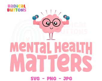 Zdrowie psychiczne ma znaczenie SVG PNG JPG, Zdrowie psychiczne Svg Png Jpg, Świadomość zdrowia psychicznego Svg Png, Terapia Svg, Terapia Pobieranie cyfrowe
